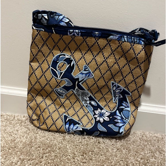 Vera Bradley Handbags - Vera Bradley Straw crossbody. NWOT. Anchor